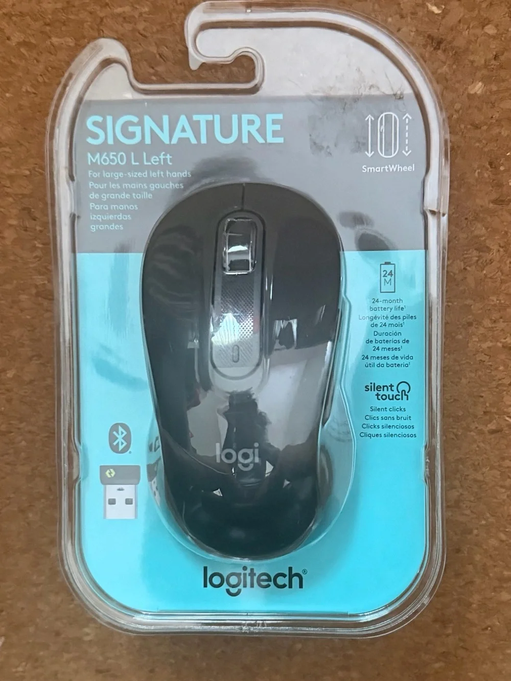 Logitech Signature M650 L Left Wireless Mouse - Black